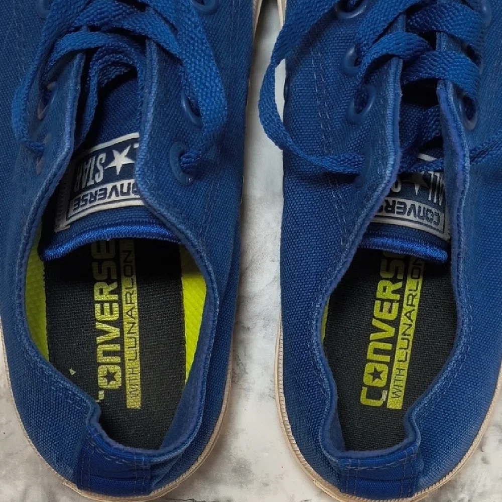 Converse All Star / Lunarlon Royal Blue Low Top  Sneakers , Size W-7 / M-5 - Picture 8 of 10